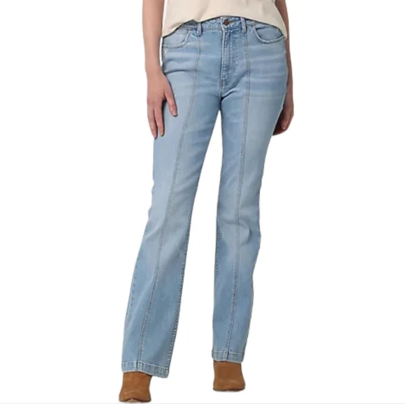 Damen High-Wide Leg Jeans Mit Stiefel-Passform – Bequemer Stretch, Trendiger Bootcut
